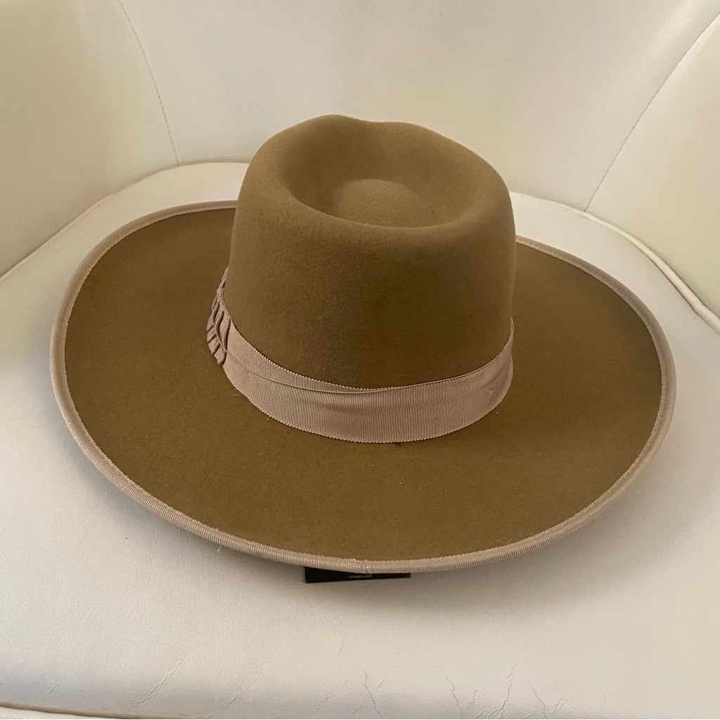 New With Tag Brixton Reno Fedora 100% Wool Wide Brimmed Size S